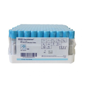 Zkumavka Vacutainer 2,7ml, 75x13 Koag. 0,129M, 3,8%( 100 ks)