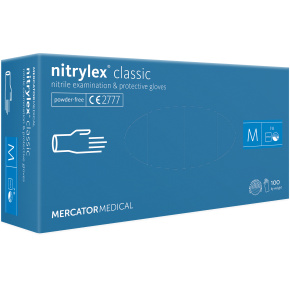 Vyšetřovací rukavice NITRYLEX CLASSIC–vel.M (100ks/bal)(10bal/kart) 