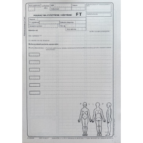 Poukaz na vyšetření/ošetření "FT" A4 (blok 100 listů)