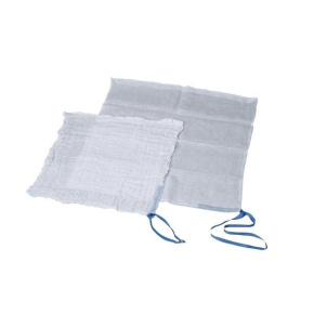 B-TOWEL X břišní rouška 45x45, RTG páska, tkanice, předepr., (100ks/bal)(5bal/kart)