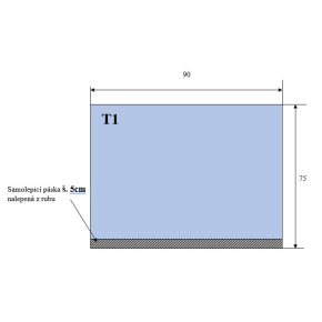 Operační rouška 75x90cm s lepením (55ks/bal)(220ks/kart) DOPRODEJ