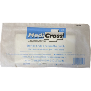 Sterilní komprese Medicross  z netkané textilie 10x20cm (5 ks) (100ks/bal) (200ks/kart) 