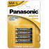 PANASONIC BRONZE Baterie tužková alkalická LR03 (AAA) / Blistr 4ks